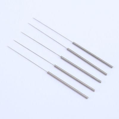 Professional Medical Health Disposable Sterile Aluminum Foil Packing Stainless Steel Handle Acupuncture Needles