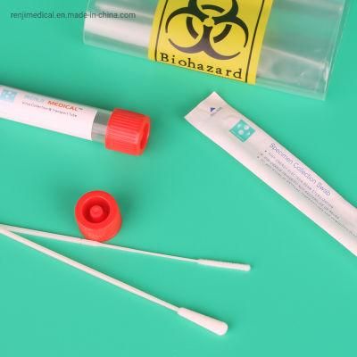 Medical Disposable Vtm Sampling Tube with Swab Viral Transport Medium Nasal Swab Oral Swab Sample Storage Tube