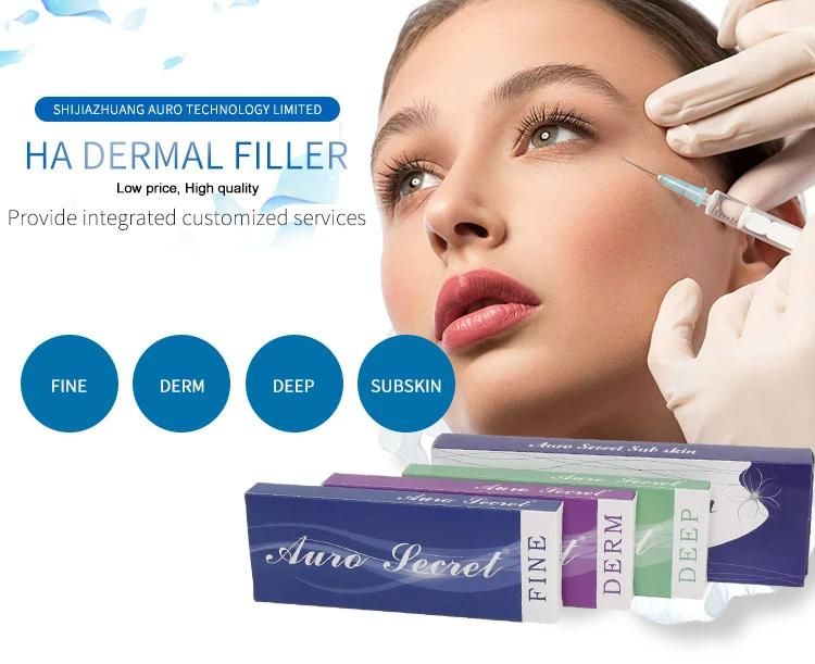 Hot Sale 5ml Facial Hyaluronic Acid Dermal Filler Skin Injections for Wrinkles