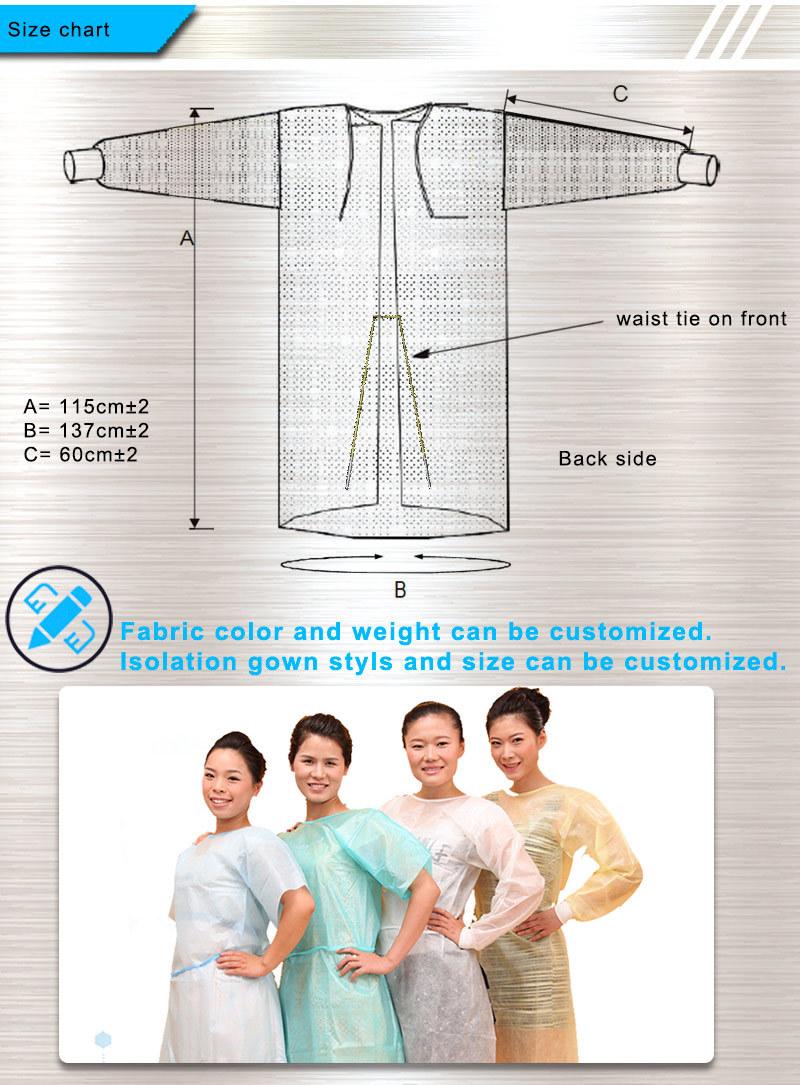 Disposable PP Non Woven Surgical Gown with Short Sleeve