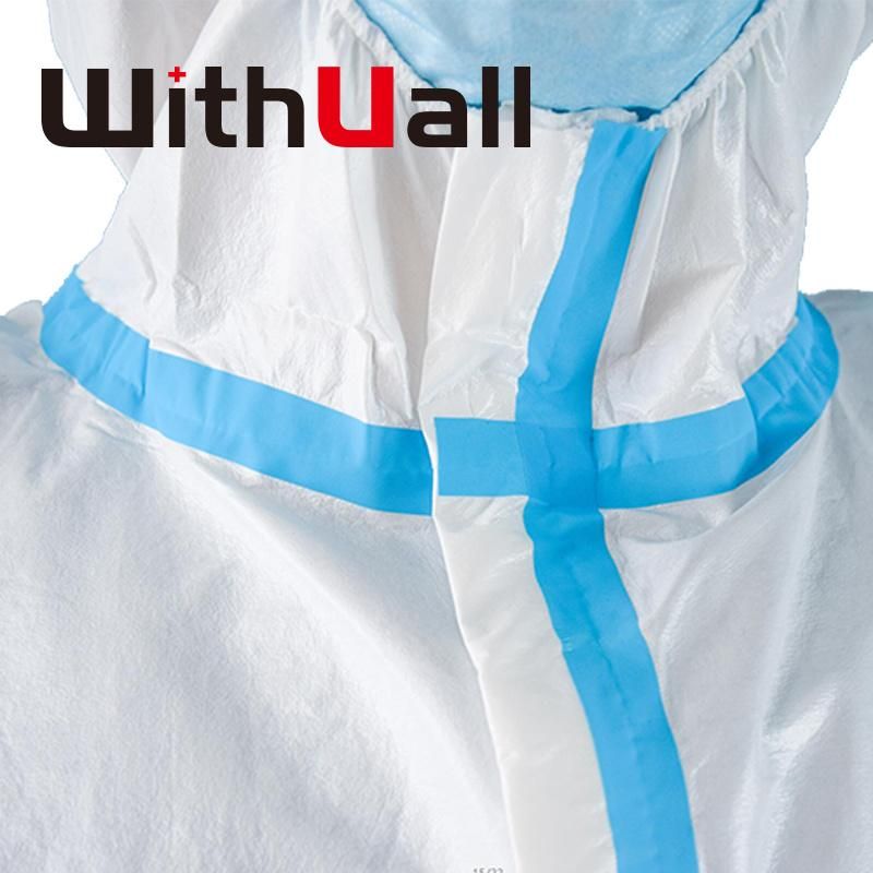 Liquid Chemicals Resistance Disposable Microporous Bounded Seam Type 5/6 Coverall Protect Clothing