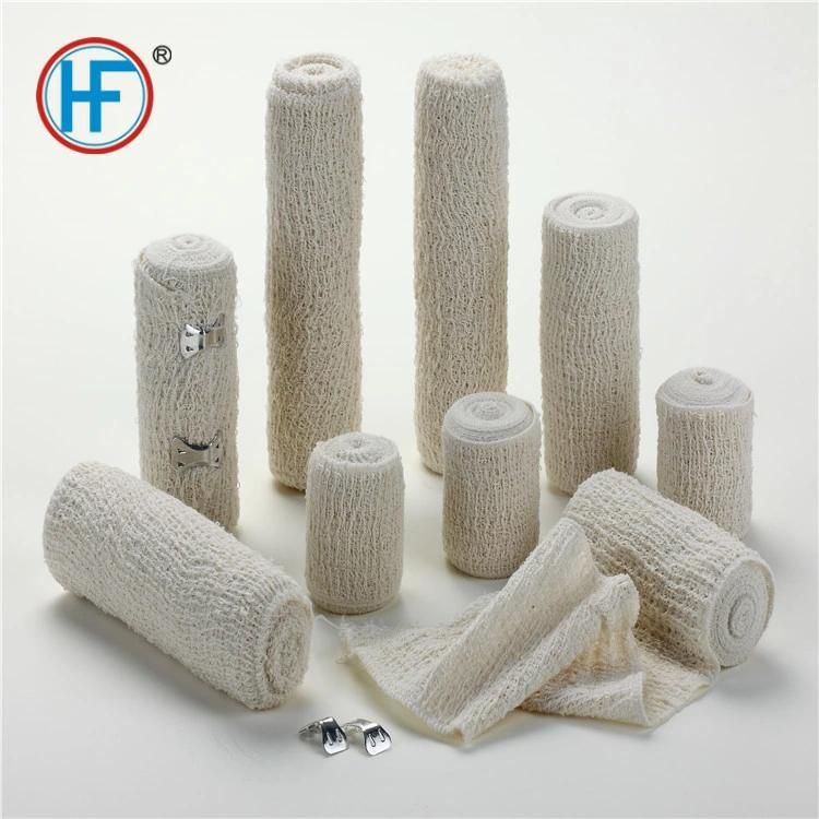 Disposable Medical Supply Factory Natural Color Elastic Cotton Crepe Bandage