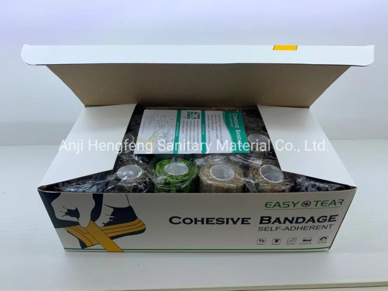 Sample Available Quality Chinese Products Hf F-3 Elastic Cohesive Bandage with Spandex and Nonwoven