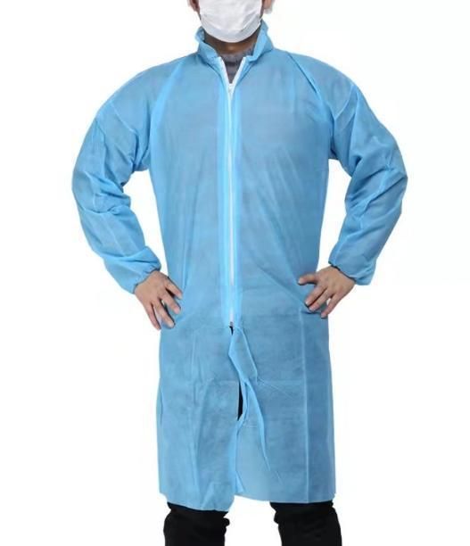 Disposable High Quality PE/PP Medical SMS Hospital Isolation Gown Protective Surgical Gown/Lab Coat