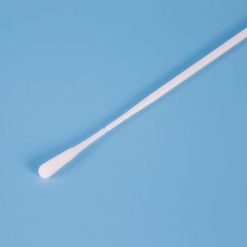 Disposable Throat/Oral Sampler Collection Nasal Swab Nasopharyngeal Sterile Nylon Flocked Swab for Medical Rapid Diagnostic Test