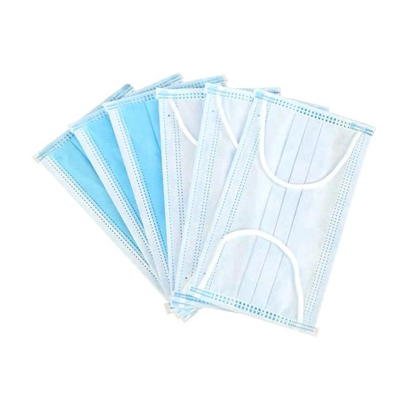 High Quality FDA CE Approved Anti Dust Pm2.5 Virus Respirator 3 Layers Disposable Non Woven Fabric Blue Earloop Surgical Face Mask