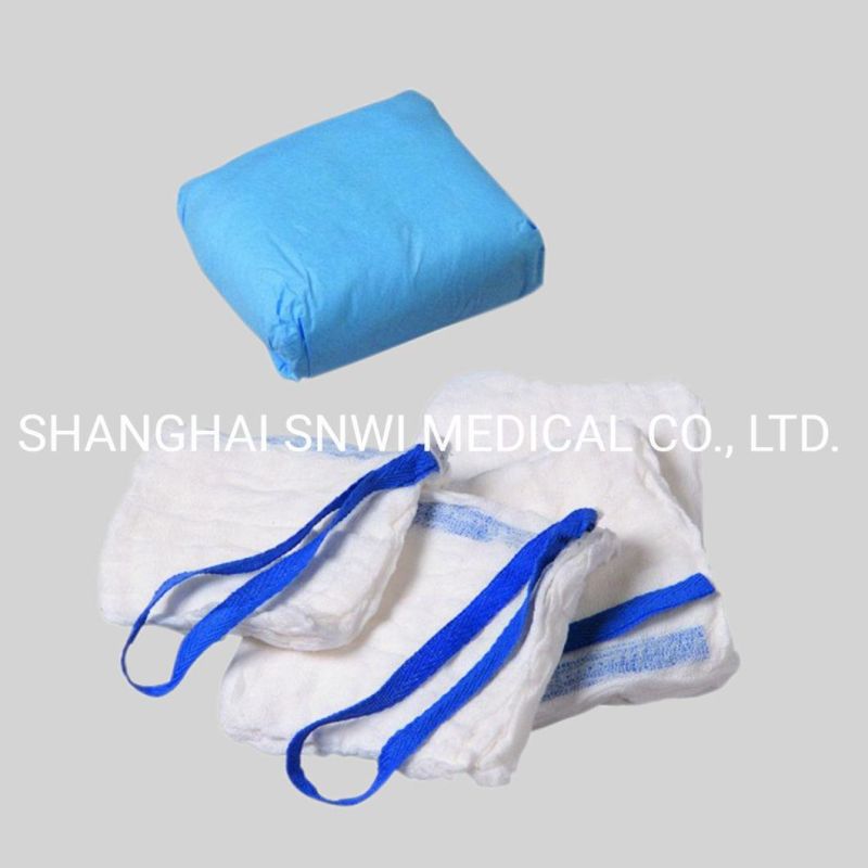 Disposable Medical Supply 100% Cotton Surgical Absorbent Gauze Swab with X-ray