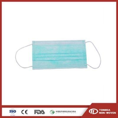 Non-Woven Fabric Round Elastic 3 Ply Surgical Face Mask