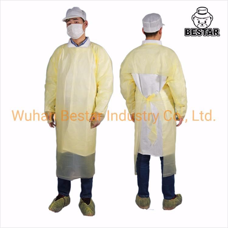 Economical Medical AAMI PB70 Level 1 Level 2 Level 3 CPE Coat Gown Apron Gown CPE Gown