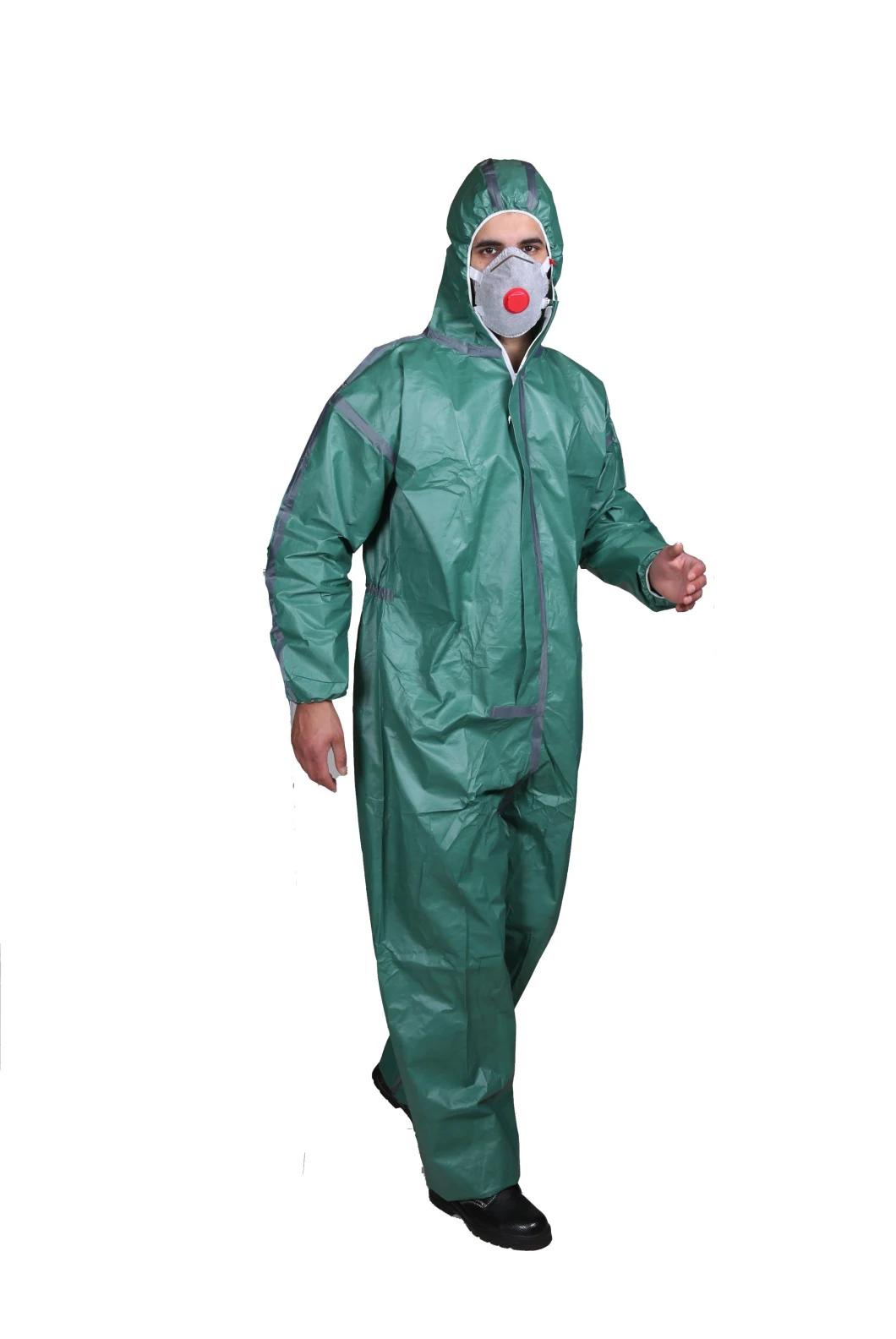 Type 456 High Quality Breathable Impermeable Disposable Asbestos Removal Suits Overalls PPE Coverall