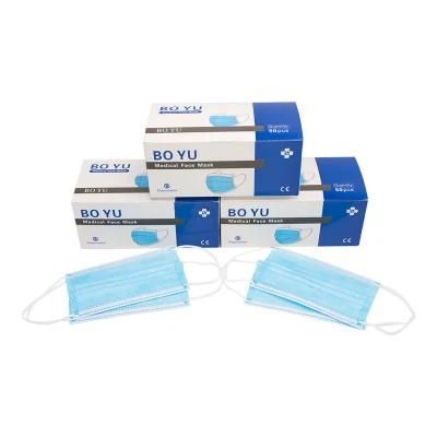 Biobase 3 Ply Disposable Fabric Earloop 3ply Face Mask Disposable Protective Face Masks Face Mask Manufacturer for Civil