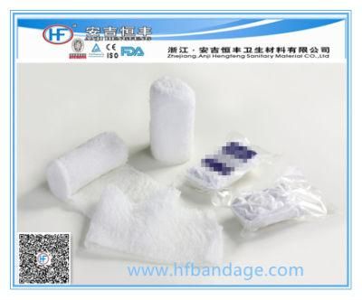 100% Cotton Compressed Gauze Medical Crinkle Compressed Bandage with Ce/FDA/ISO