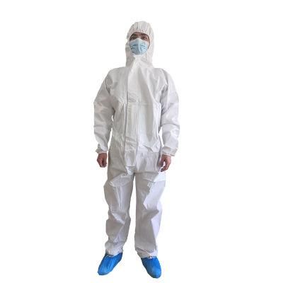 Waterproof Anti-Static White Disposable PPE Suits Type 5 Type 6 Asbestos Coverall