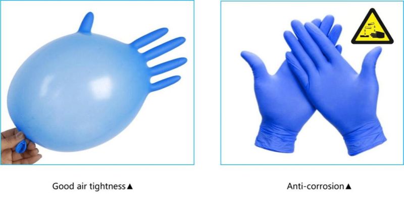 Disposable Powder Free Non Sterile Nitrile Medical Examination Gloves