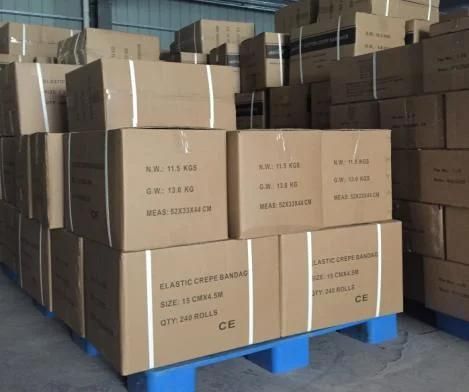 Mdr CE Approved Factory Price OEM Fast Delivery Disposable Skin Color Elastic Crepe Bandage