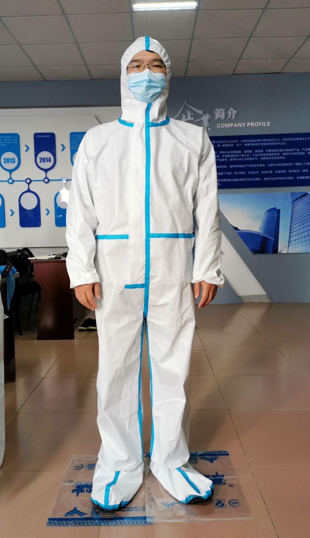 Disposable Emergency Protective Coveralls with Boot Cover