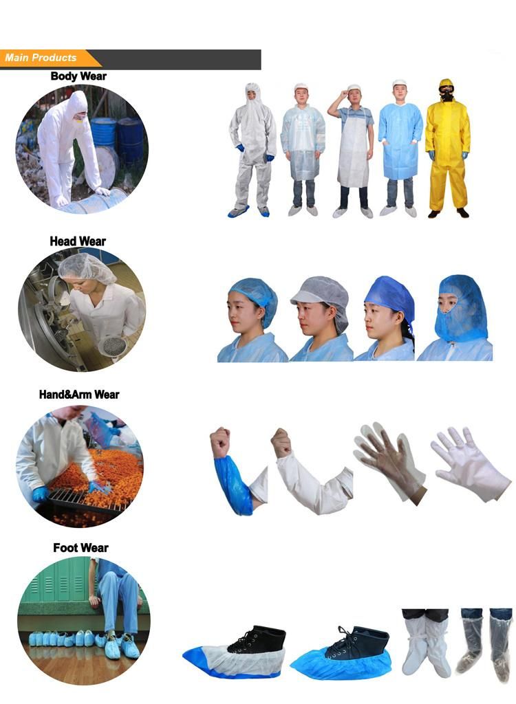 Customized Package Logo CE Certified Type 456 Microporous Protective Clothing Suit Coverall