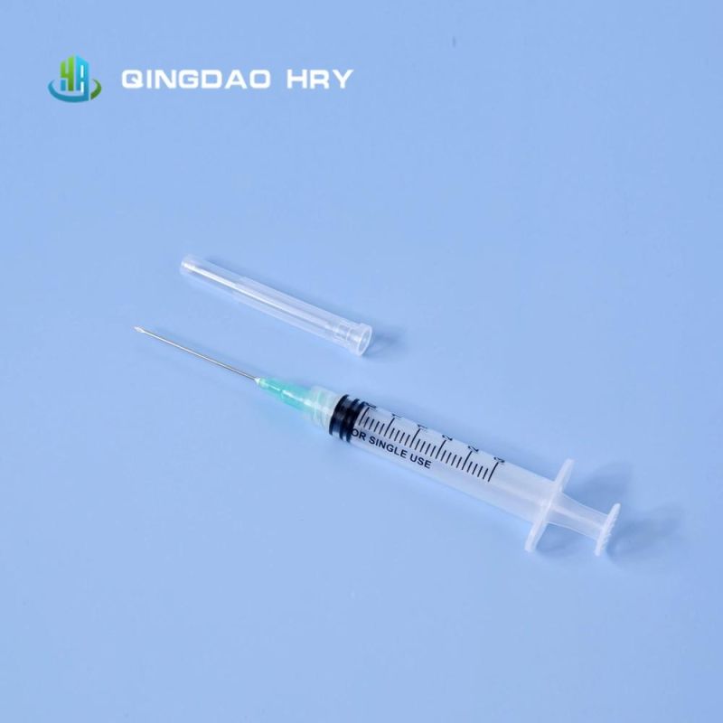 China Manufacturer of 3 Parts 3ml Luer Lock Medical Disposable Syringe with Needle CE FDA ISO and 510K