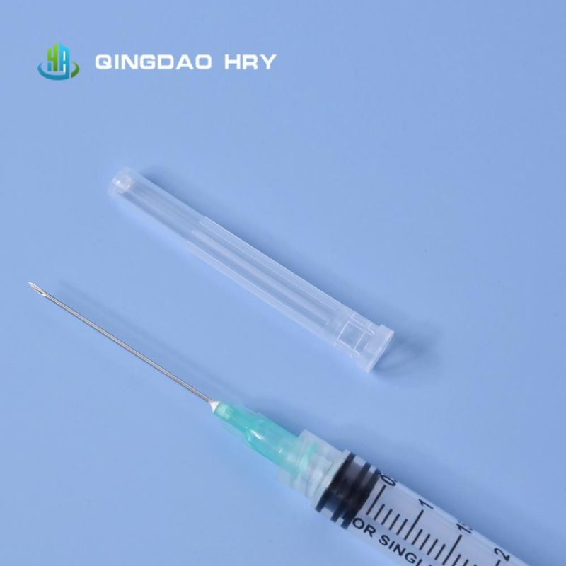 3ml Disposable Luer Lock Sterile Syringe with Needle & Safety Needle PE Packing in Stock