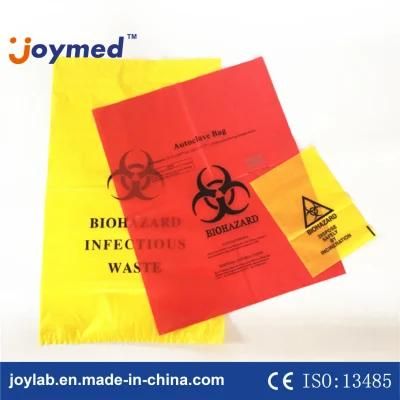 Wholesale HDPE Autoclave Bio Medic Waste Biohazard Yellow Flat Bag