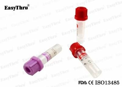 Red Cap Pet Glass Medical Vacuum Plain Blood Collection Tube