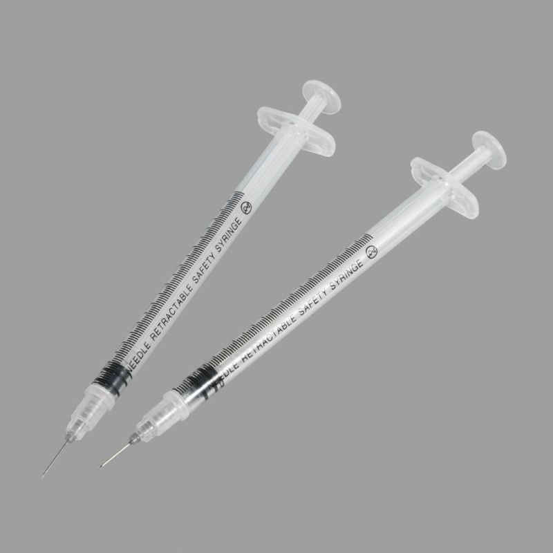 Needle Retractable Safety Syringe with CE/FDA