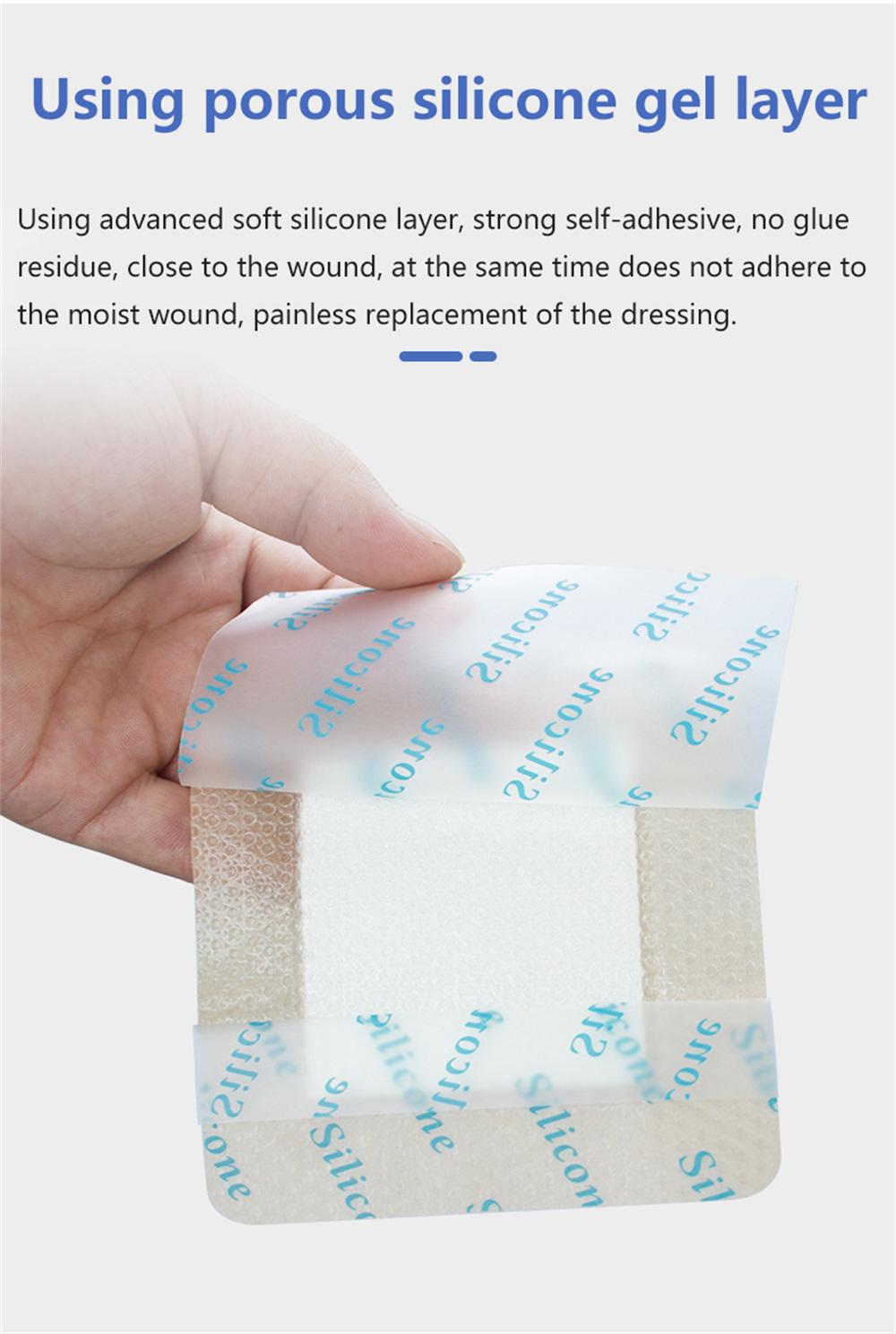 Wound Dressings Waterproof Sacrum Silicon Foam Dressing