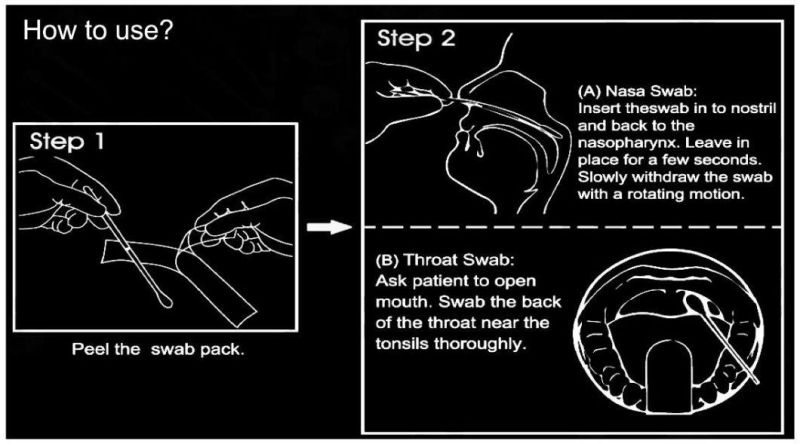 Disposable Medical Sterile Sampling Nylon Oral Nasal Flocked Flocking Swab