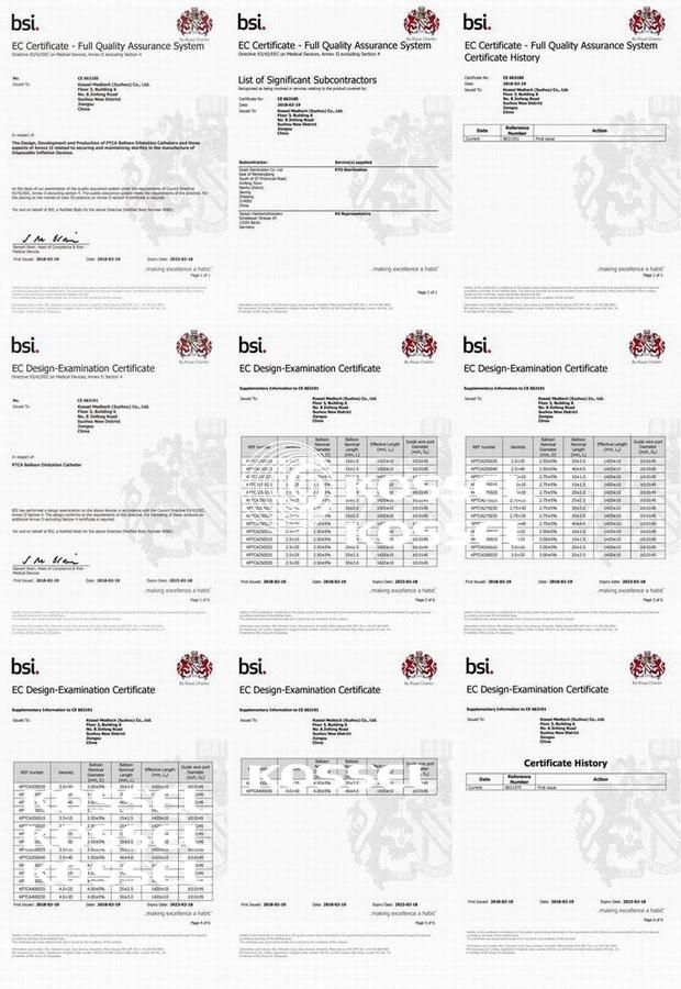 FDA CE PCI Surgery Semi Compliance Balloon Catheter Coronary Ptca Balloon Dilatation Catheter