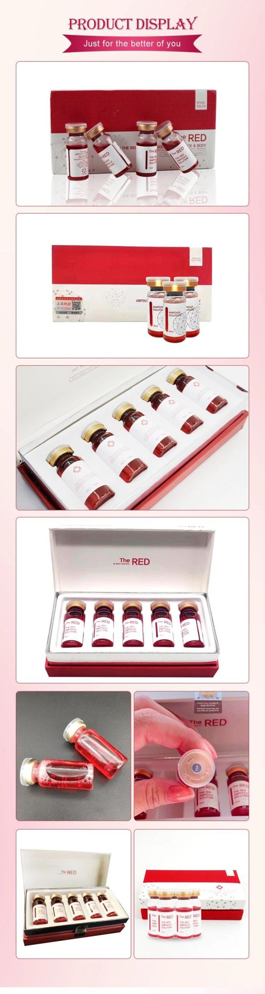 Hot Sale Lipolytic Injectable Factory Korea Weight Loss Fat Dissolving Injection Red Ampoule Solution