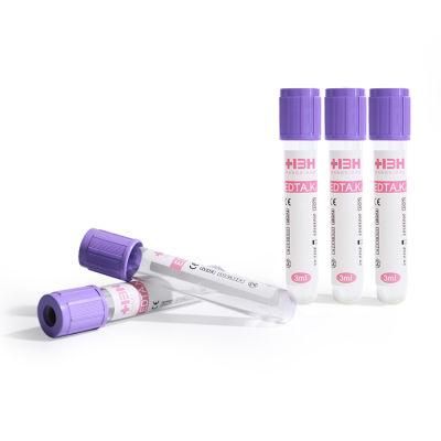 Cheap Price EDTA Tube 3ml Applied in Various Hemocyte Analysis Meters