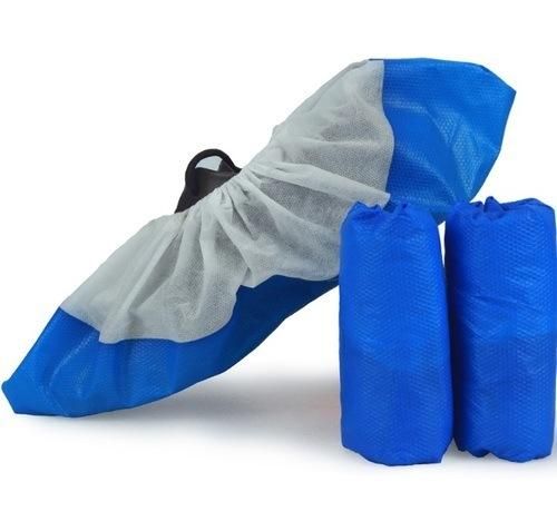 Wholesale Blue Dust Proof PE / CPE Overshoes Disposable Plastic Outdoor Waterproof Shoe Covers