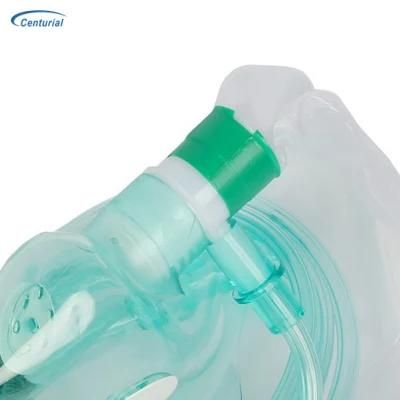 Best Prices Green Elastic Medical Disposable Adult PVC Oxygen Mask with Tube