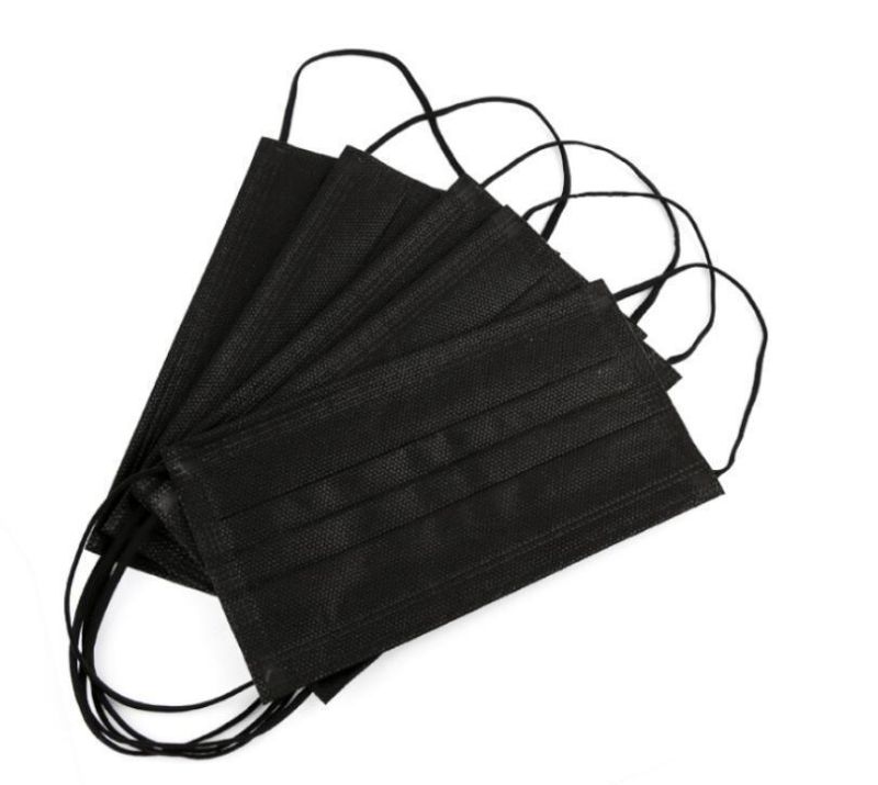 3 Ply Medical PP High Filtration Black Face Masks