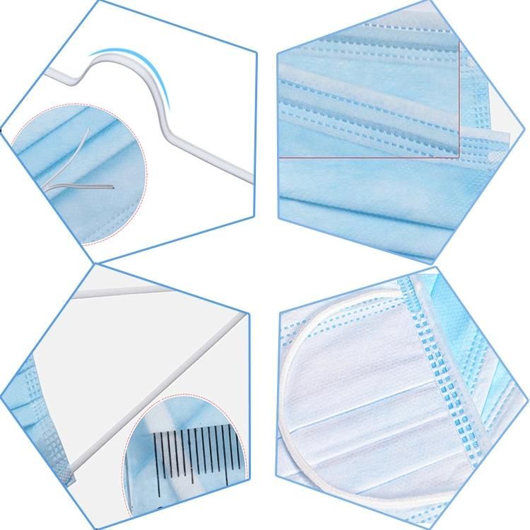 Ready to Ship Mascherine Doctor Mask 3 Ply Facemask Non Woven Surgical Disposable Face Mask