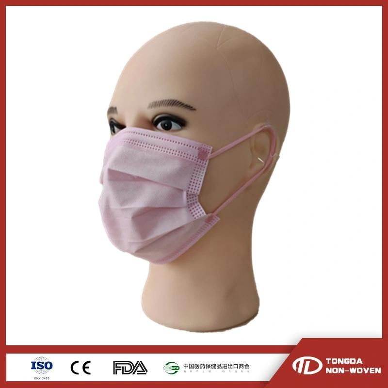 Fashion Disposable Pink Color PP Face Masks