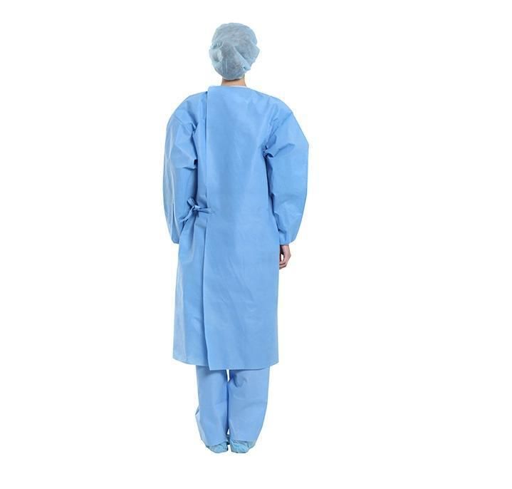 Disposable Nonwoven PP+PE Adult Clothes Visitor Coat /Lab Coat /Gown Protective Isolation Gown