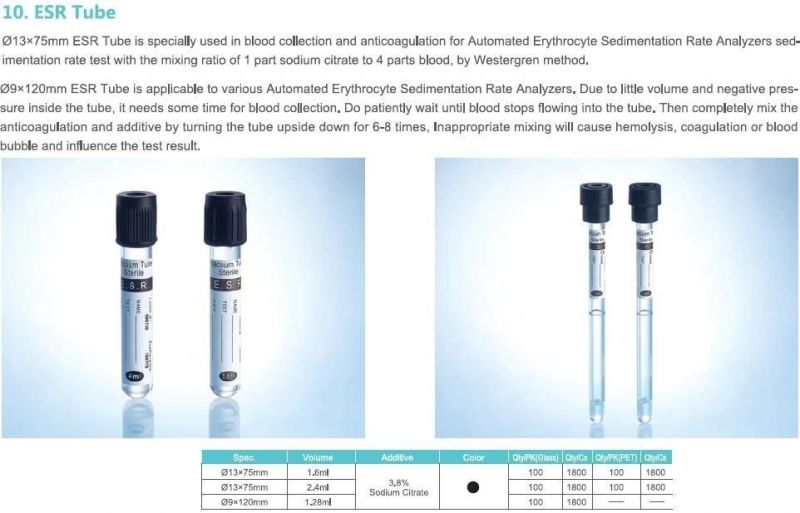 Single Use Disposable Consumables Blood Collecting Vessel