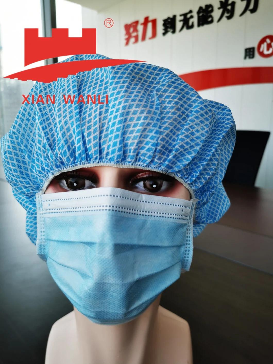 Printed Nonwoven/SMS/PP/Spunlace/Strip/Medical/Surgical/Hospital Disposable Doctor Cap with Printing