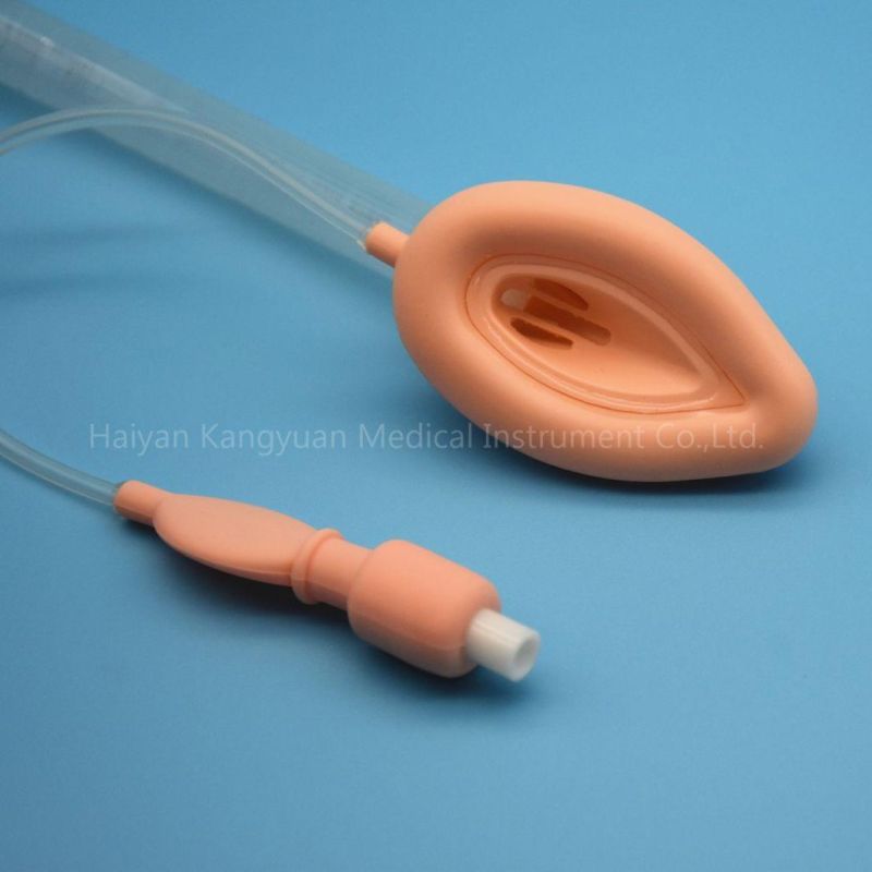 Laryngeal Mask Airway with Epiglottic Retention Aperture Bars Silicone Factory for Single Use