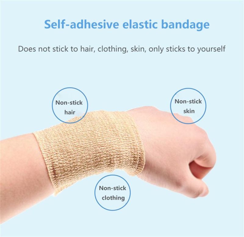 Self Adhesive Sports Athletic Medicalconsumables Fabric Elastic Bandage