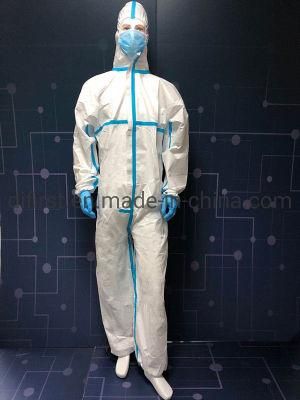 Disposable Microporous Protection Isolation Coverall with Sealing Strip and Cap