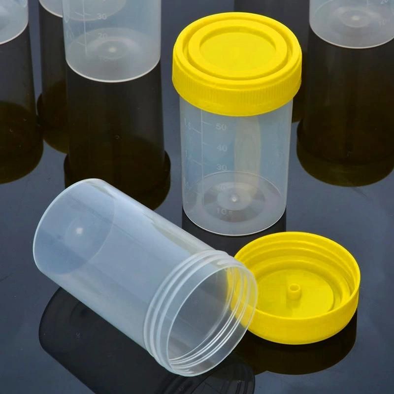 Disposable Specimen Urine Container Cup Stool Collection Cup for Medical 40ml 60ml 100ml 120ml