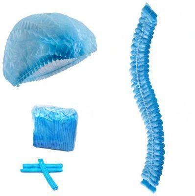 Disposable Nonwoven Medical Use Hairnets Cap Clip Cap Bouffant Cap