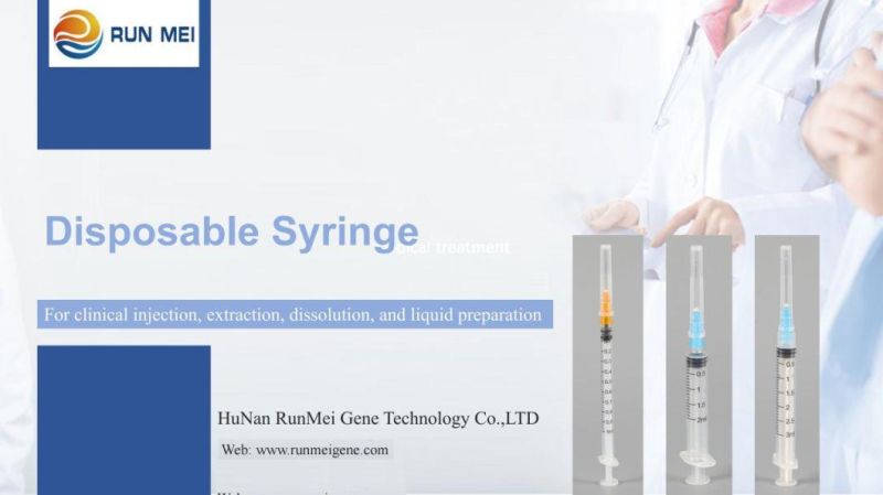 Popular Medical Disposable 1ml 2ml Injection Plastic Syringe with Needle