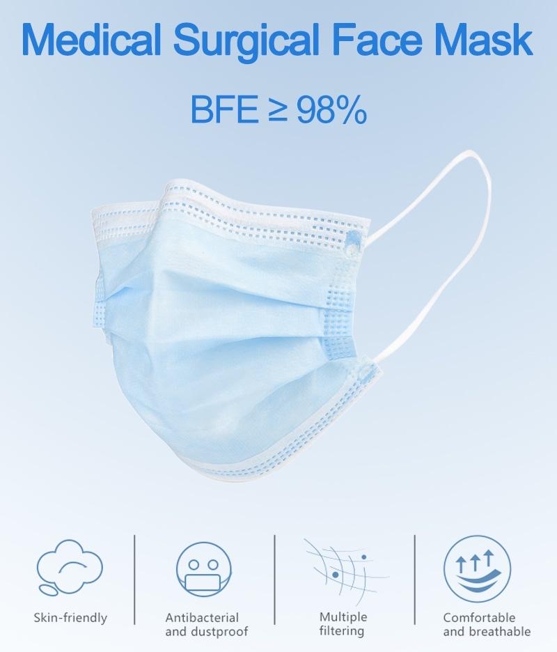 Hospital Use Disposable Medical Surgical Face Mask Type Iir Face Mask
