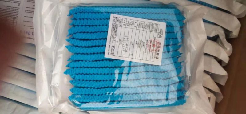 Disposable Non Woven Double Elastic Surgical Mob Cap / Medical Clip Cap / Non-Woven Head Bouffant Cap