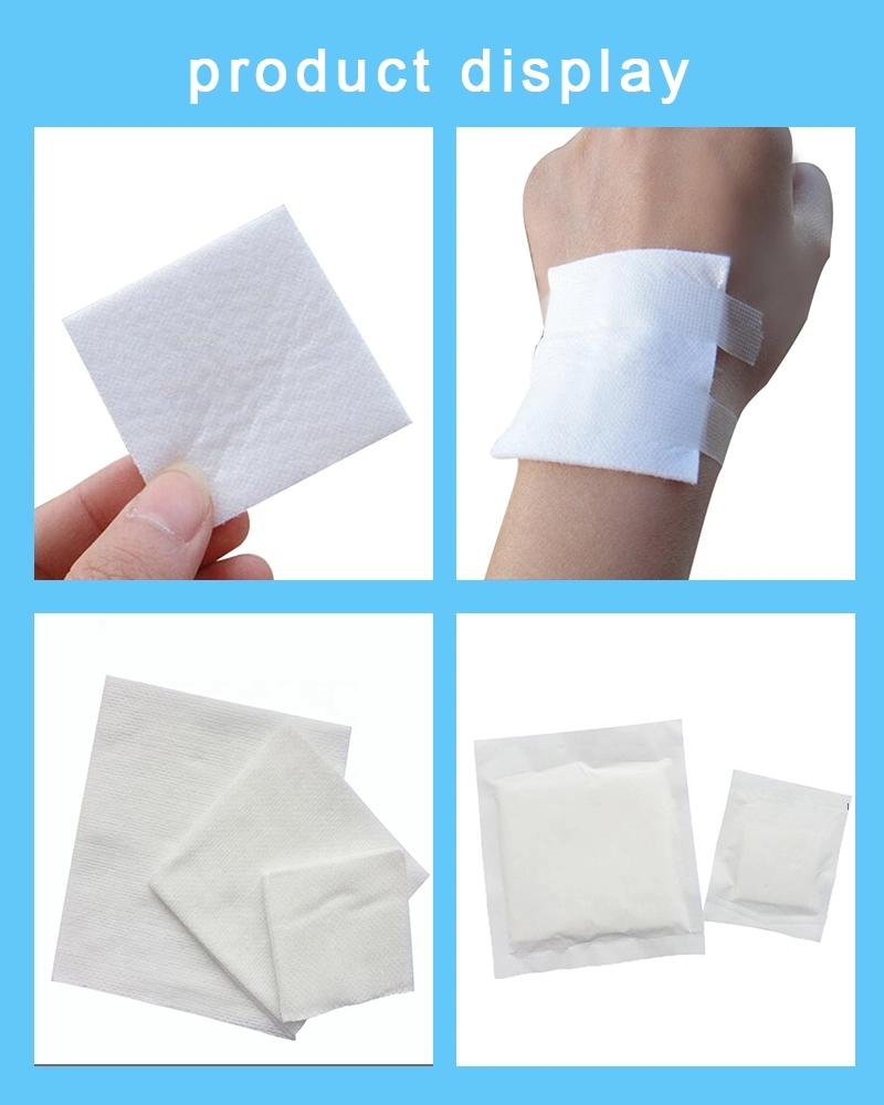 White Color 100% Cotton Non-Woven Non Adherent Pad Daily Use