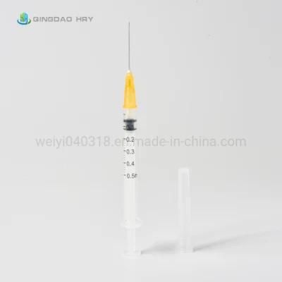 Medical Disposable Sterile Injection Syringe 0.3ml -10ml Auto-Disable with FDA CE ISO13485