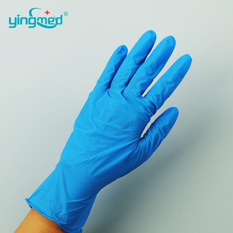 Wholesale Examination Multifunctional Protective Blue Hardy Nitrile Gloves with ISO9001